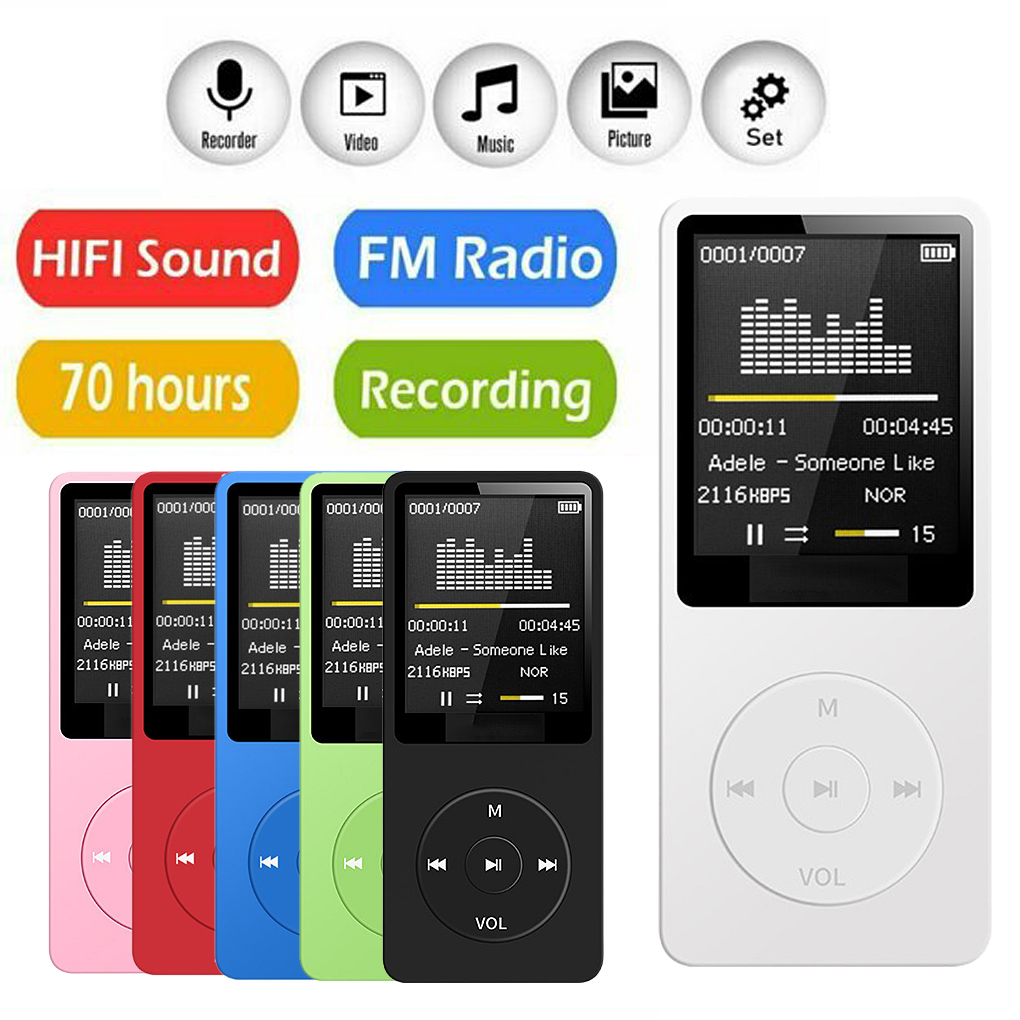 Audio Music Recorder - Reproductor de MP3 portátil, grabación recargable,