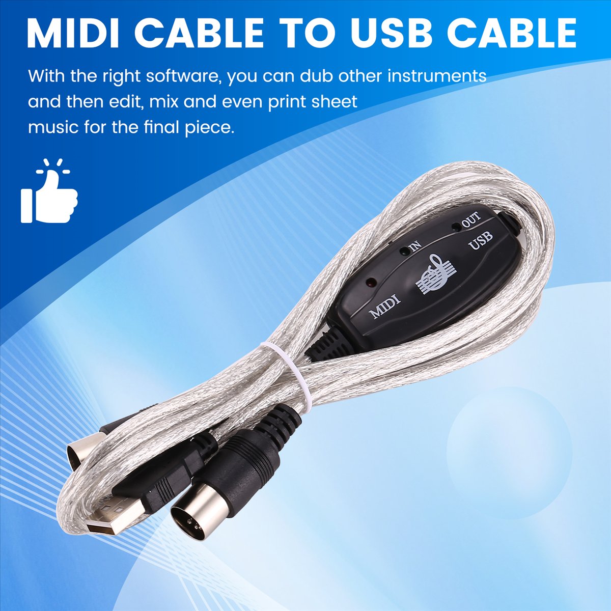 Audio Music Edit - Cable Convertidor USB a MIDI de