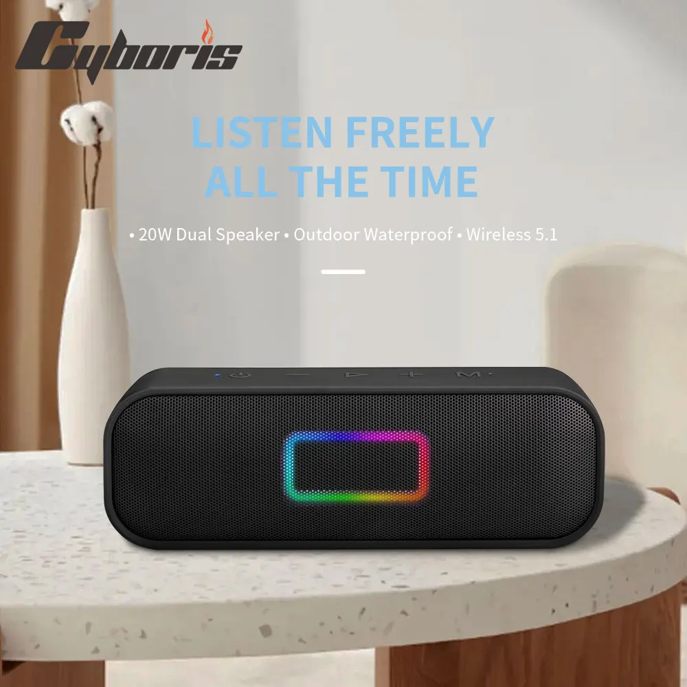 Apple Music Audio Quality - Altavoz Bluetooth inalámbrico dividido, caja de