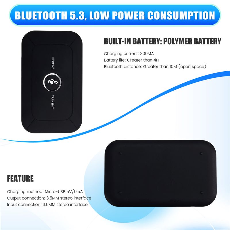 Audio Music Best - Receptor de Audio Bluetooth 5,3, estéreo,