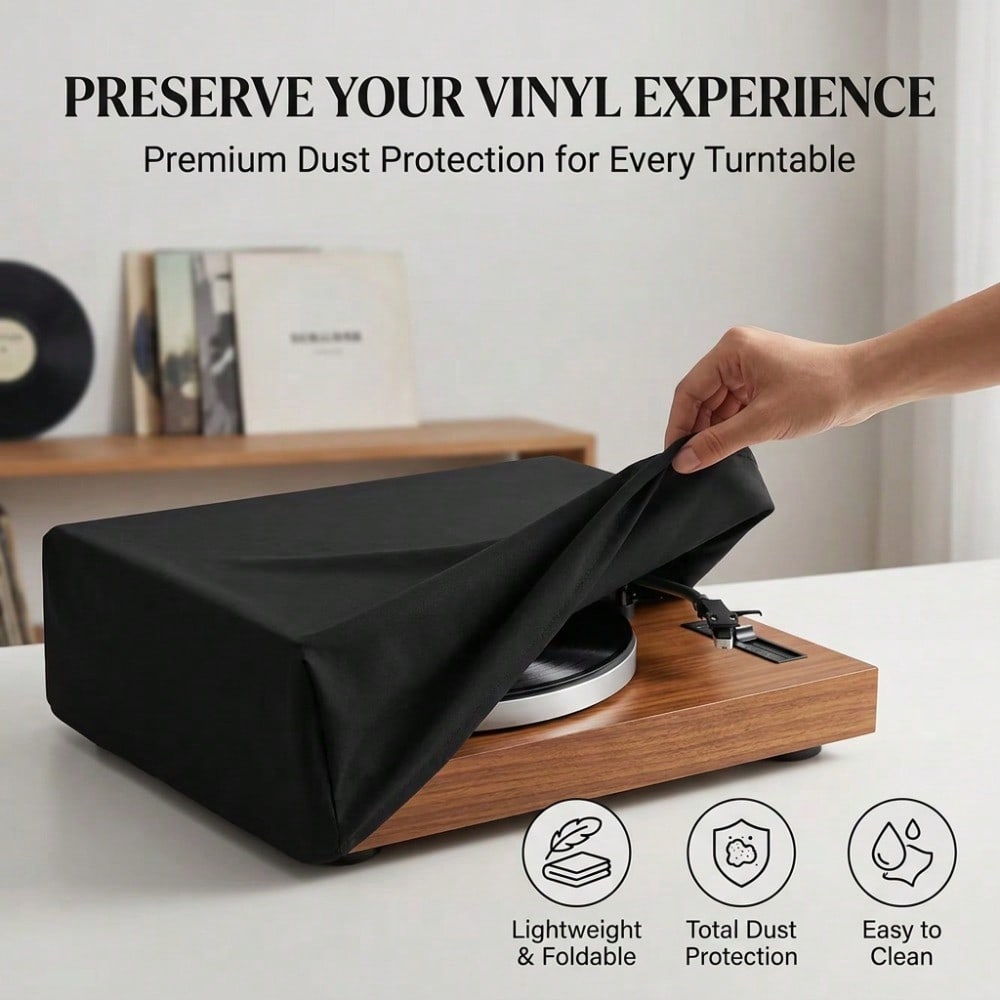 Audio Music Recorder - Cubierta antipolvo para tocadiscos de vinilo,