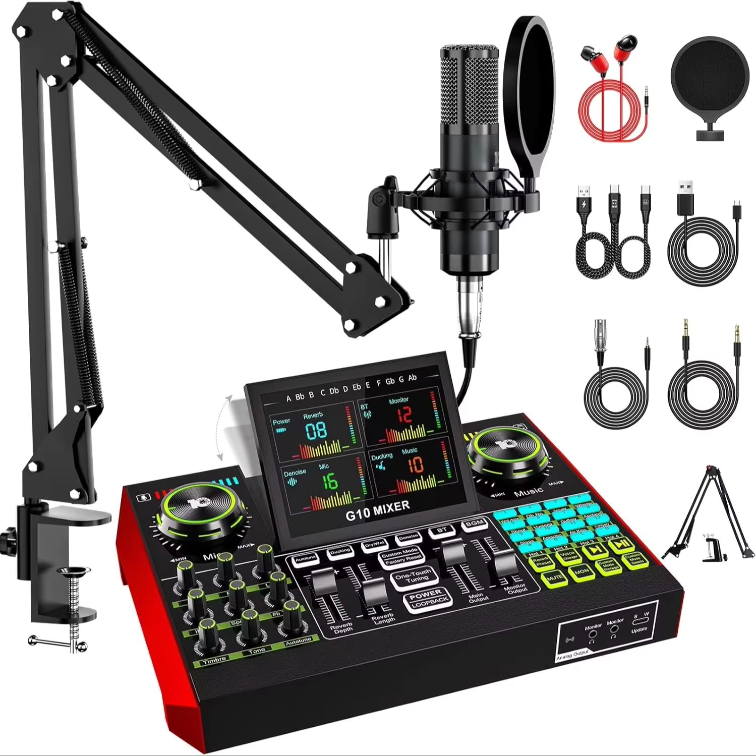 Audio Music Recorder - Interfaz de Audio Tenlamp G10 para