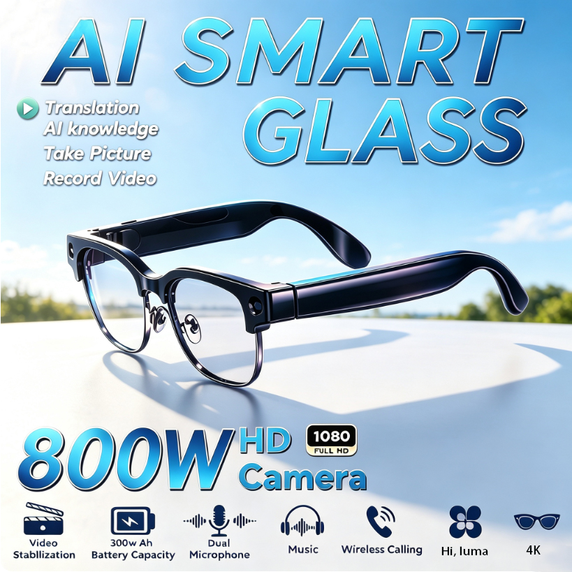 Audio Music Recognition - Gafas Inteligentes HD de 800W con