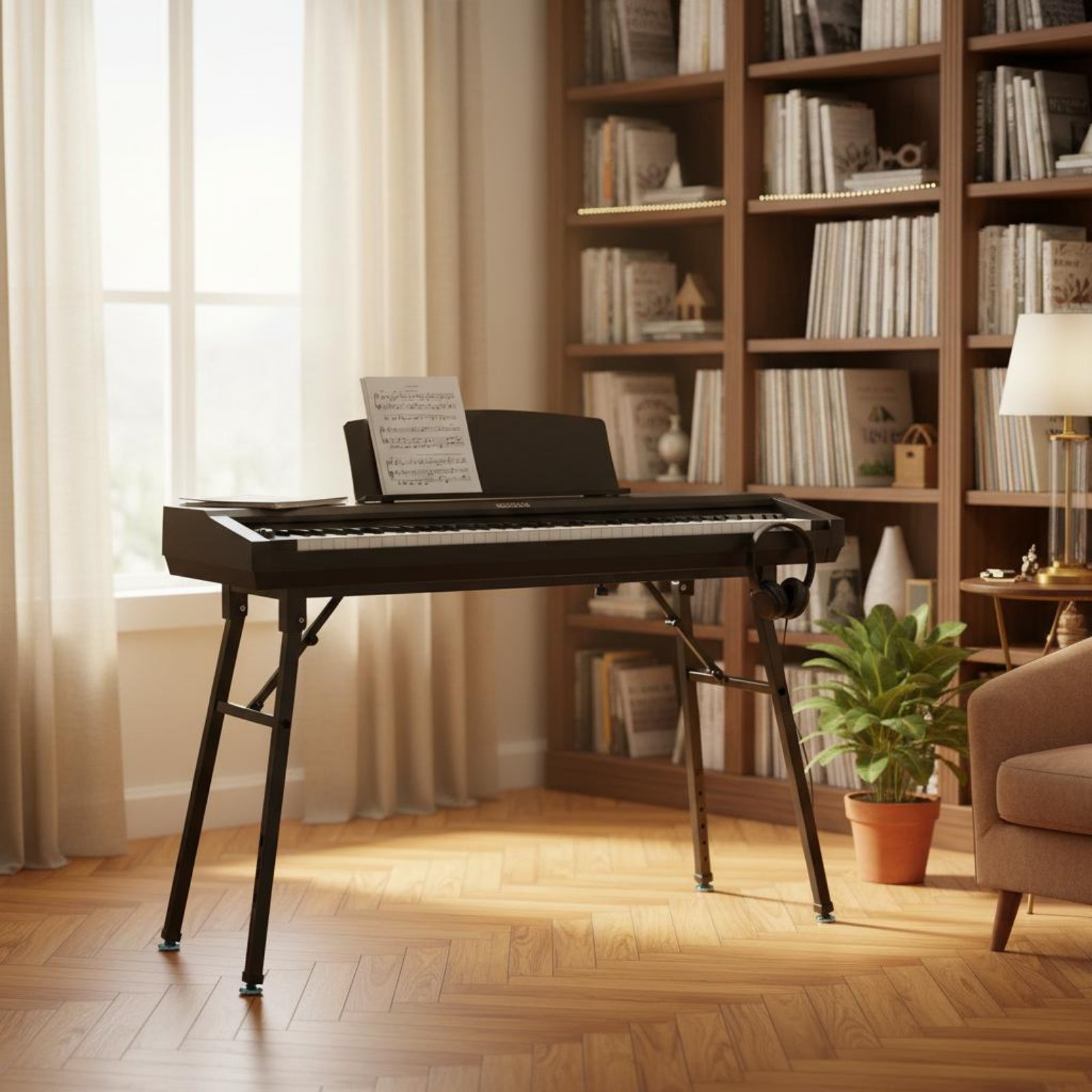 Soporte plegable para teclado, - Music Stand Folding reseña y precio