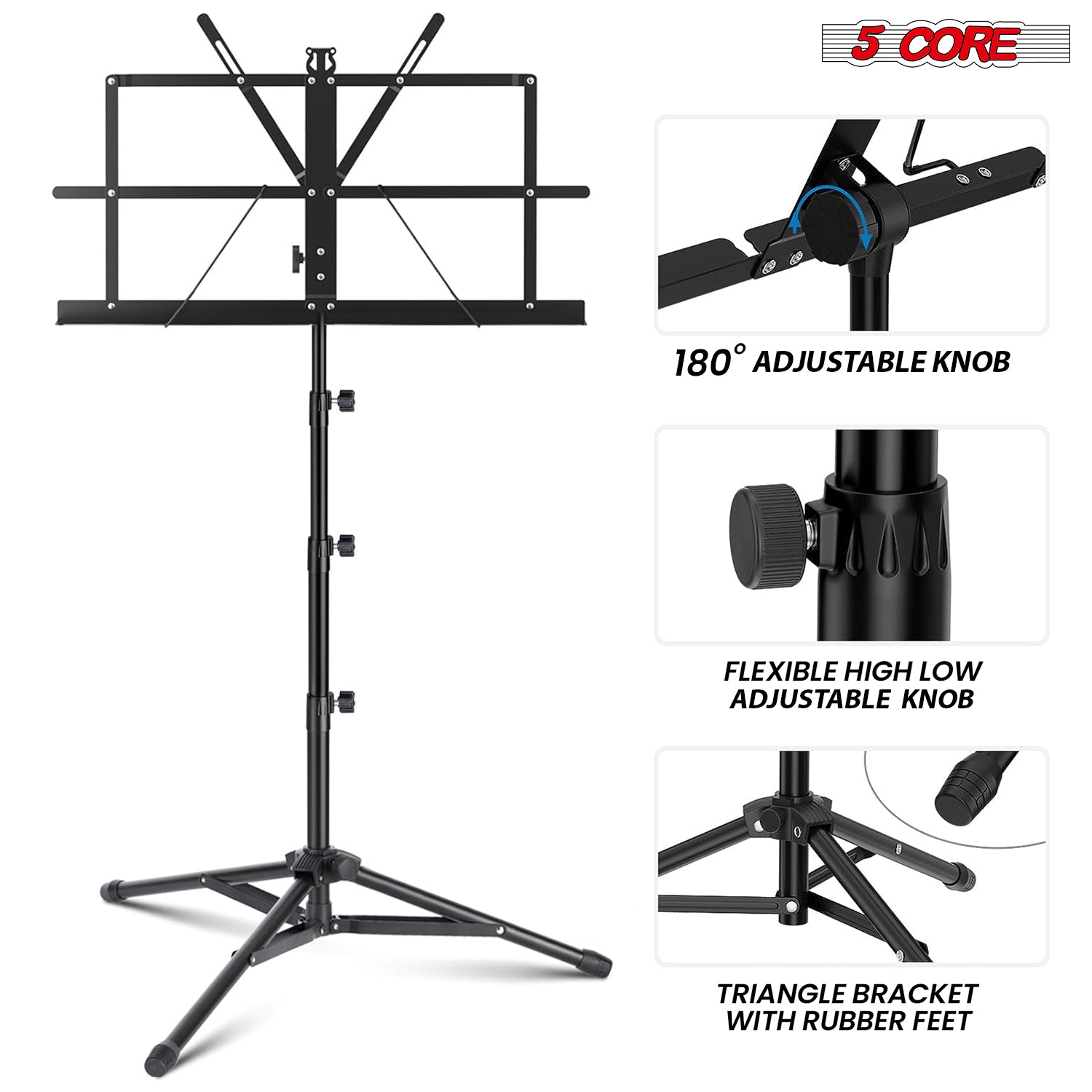 Soporte de música de 5 niveles - Music Stand Folding reseña y precio