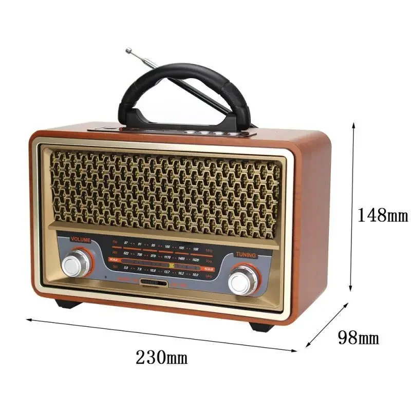 Radio Portátil Retro de Madera - Apple Music Audio Quality reseña y precio
