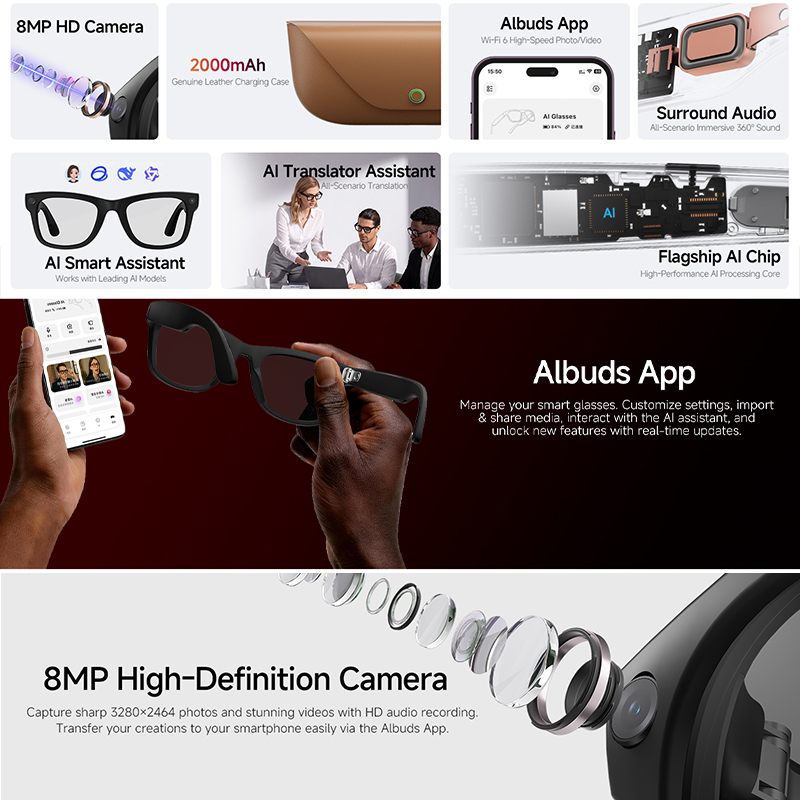 Nuevas Gafas Inteligentes con  - Audio Music Recognition reseña y precio