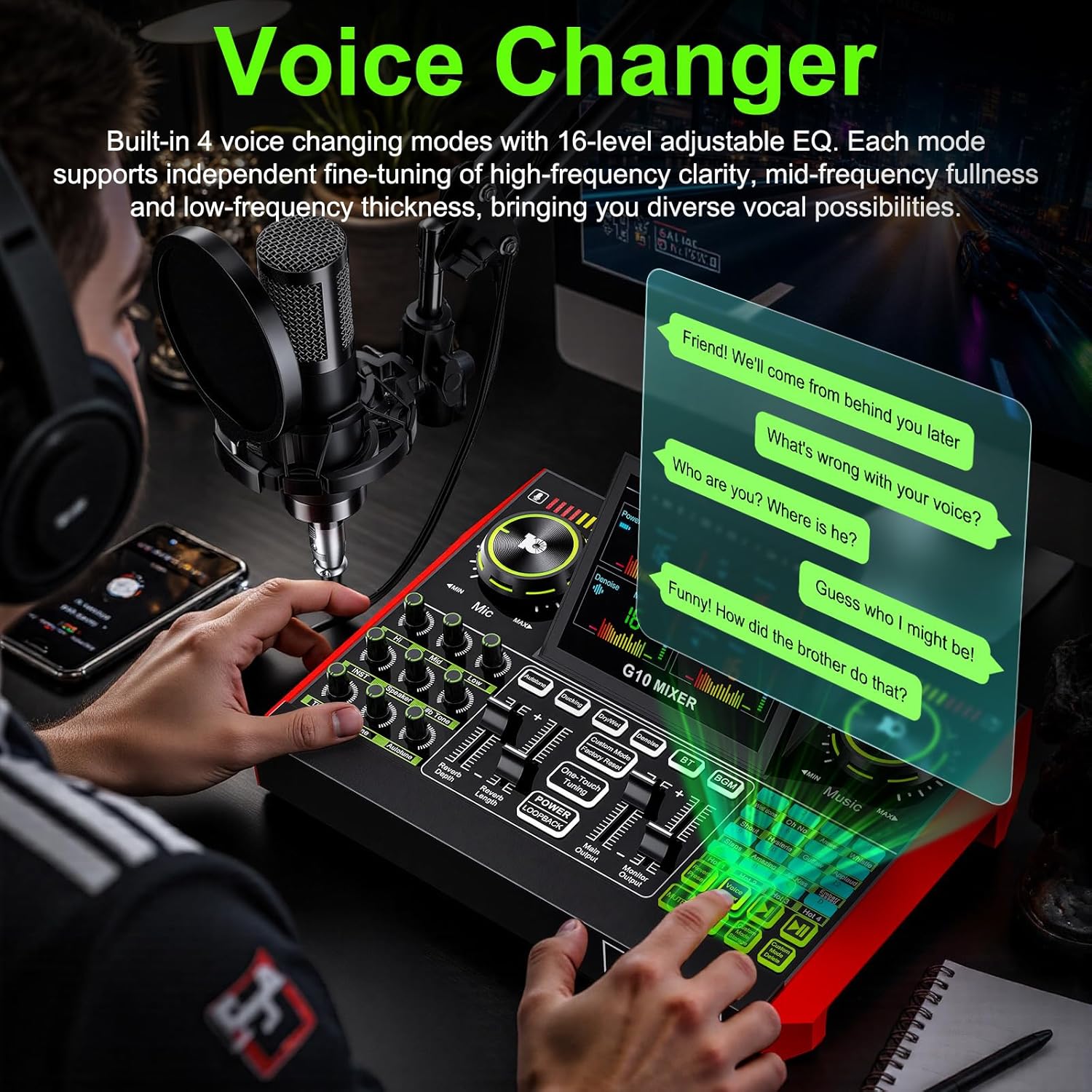 Interfaz de Audio Tenlamp G10  - Audio Music Recorder reseña y precio