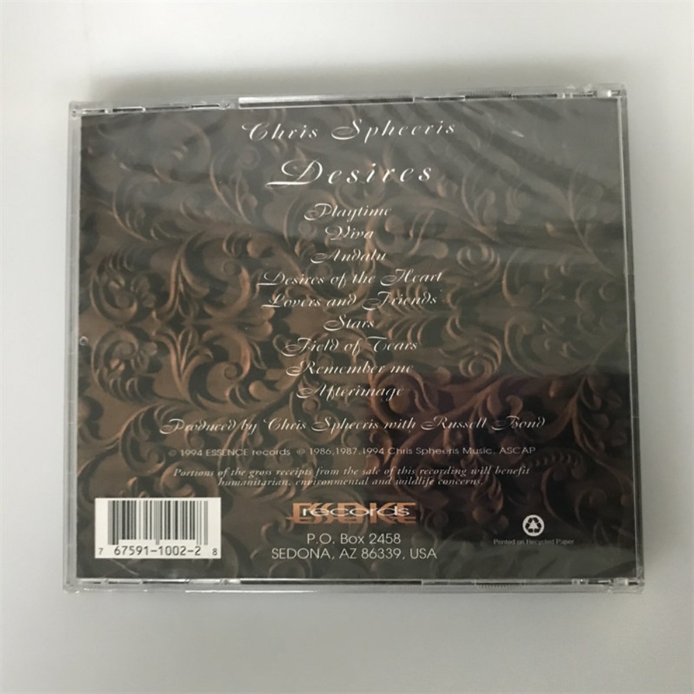 CD 'Desires' de Chris Spheeris - Audio And Music reseña y precio